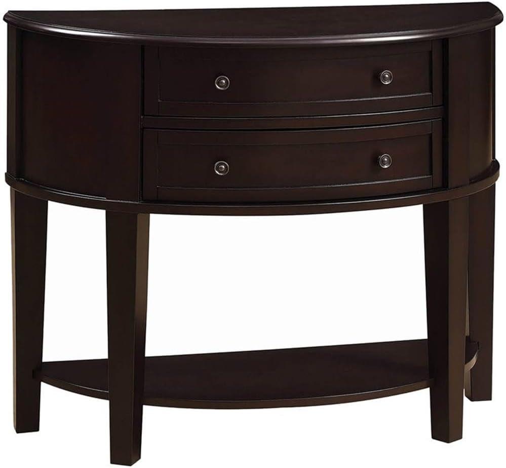 Demilune Entry Sofa Table Cappuccino