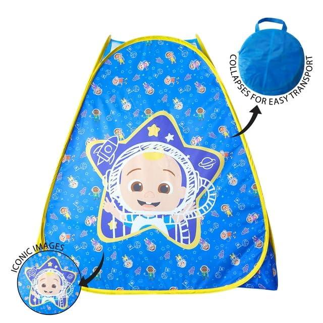 Cocomelon 3pc Tent Set with Pillow and Flashlight, Blue, Unisex, Toddler