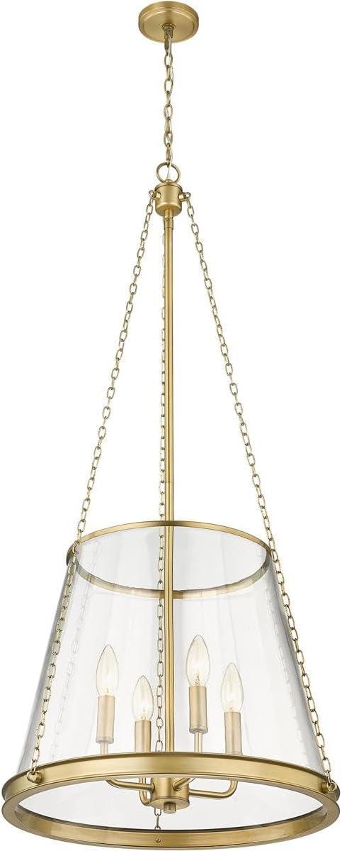 Z-Lite 341P18 Prescott 4 Light 18" Wide Pendant - Brass