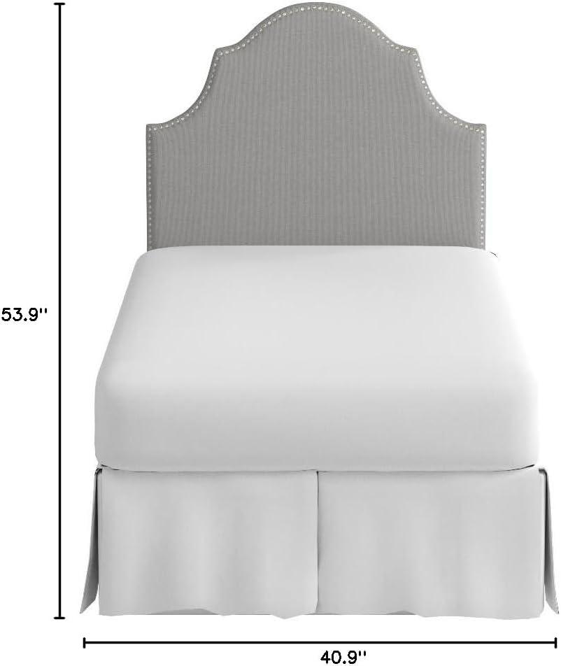 SAFAVIEH Hallmar Classic Elegant Upholstered Headboard, Twin, Hemp/Silver Nails