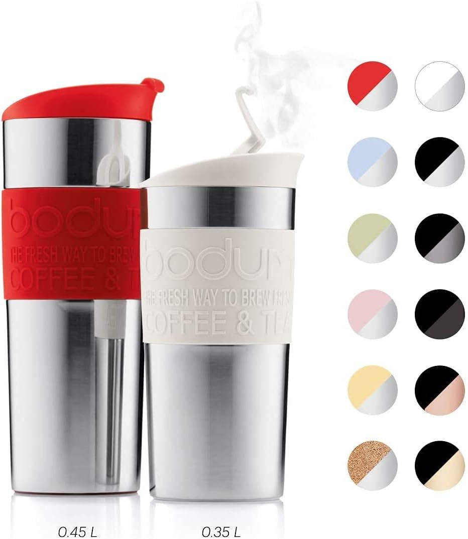 Bodum 11068-01 Vacuum Travel Mug, 0.35 L - Small, Black 1 Count (Pack of 1)