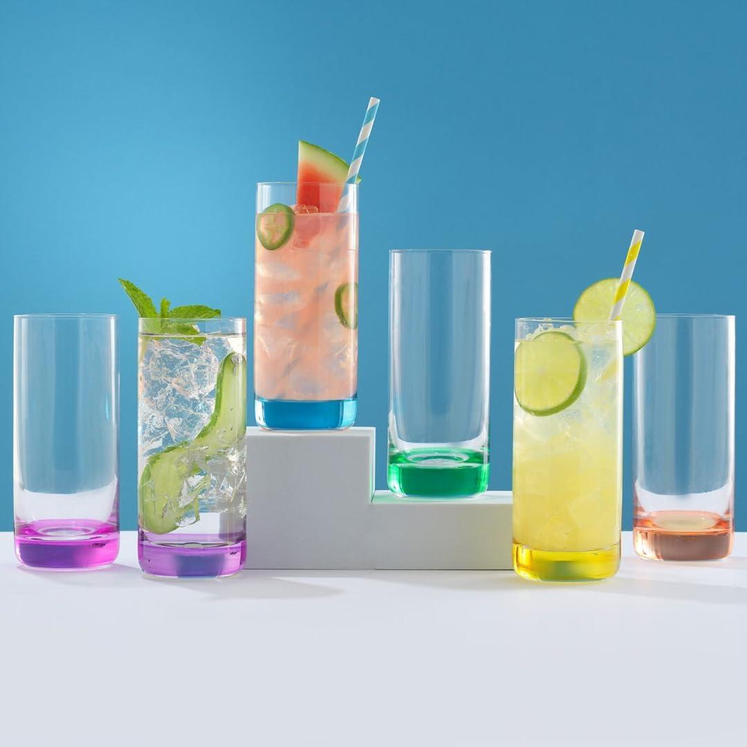 JoyJolt Hue Drinking Glasses - 13 oz