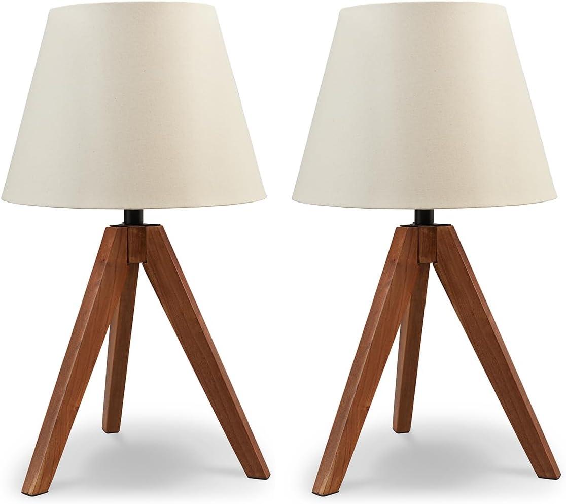 George Oliver Hacı Solid Wood Tripod Lamp (Set of 2)