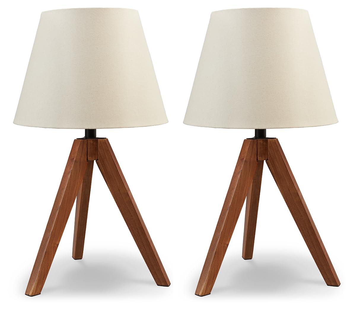 George Oliver Hacı Solid Wood Tripod Lamp (Set of 2)