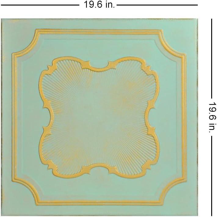A La Maison Ceilings Coronado 1.6 ft. x 1.6 ft. Polystyrene Glue-up Ceiling Tile (Set of 48)