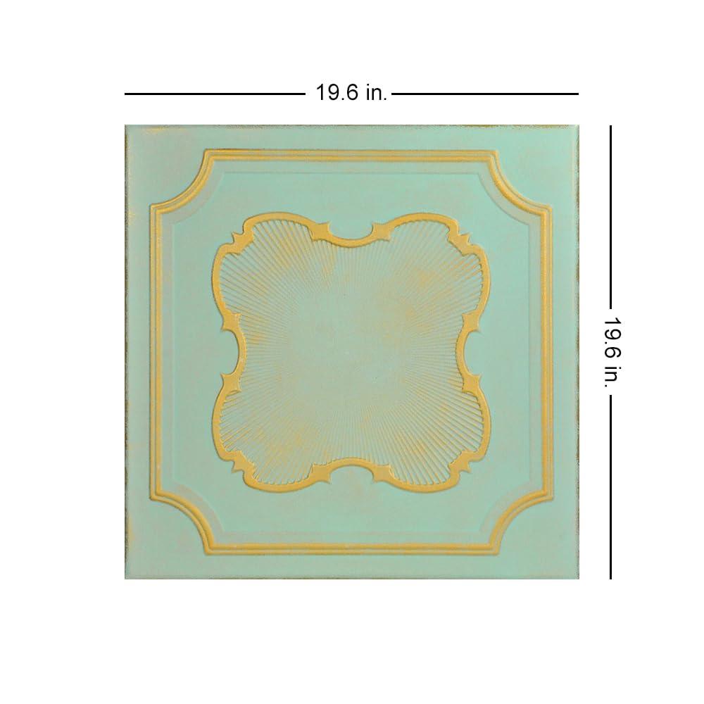 A La Maison Ceilings Coronado 1.6 ft. x 1.6 ft. Polystyrene Glue-up Ceiling Tile (Set of 48)