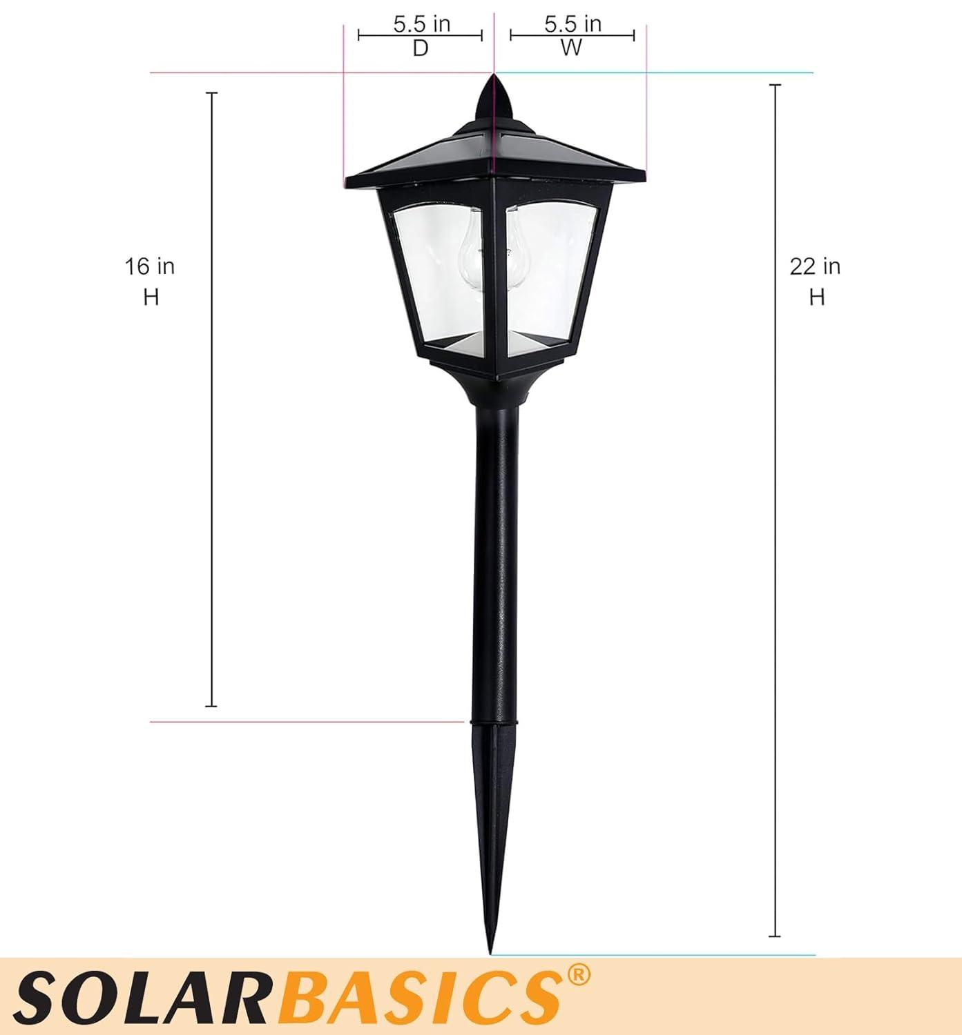 Matte Black Solar Powered Integrated LED Stainless Steel Pathway Light