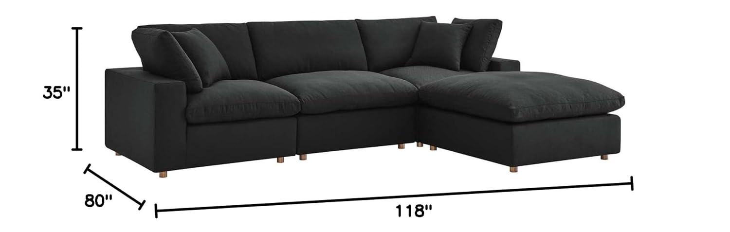 Commix Down Filled Overstuffed 4 Piece Sectional Sofa Set-EEI-3356