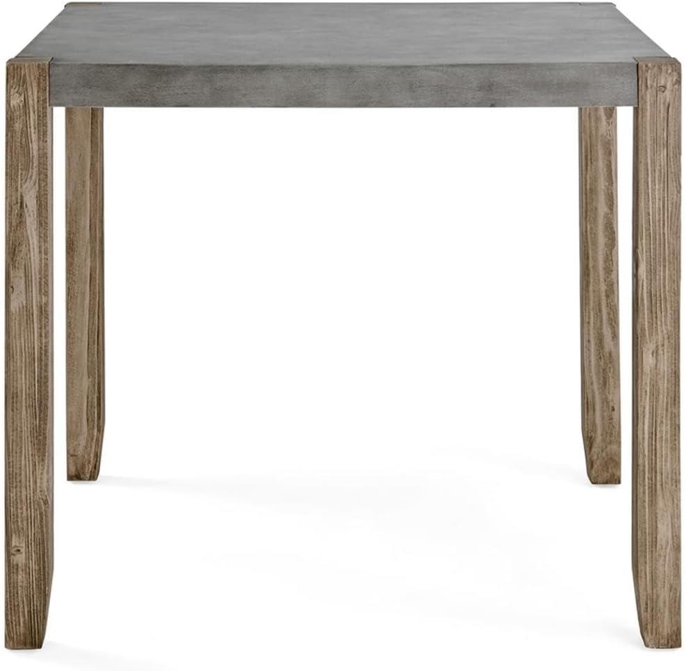 Newport 36"H Faux Concrete and Wood Counter Height Dining Table