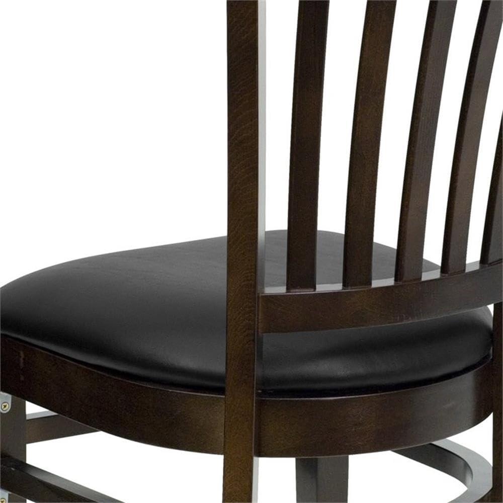 Flash Furniture Vertical Slat Back Wooden Restaurant Chair