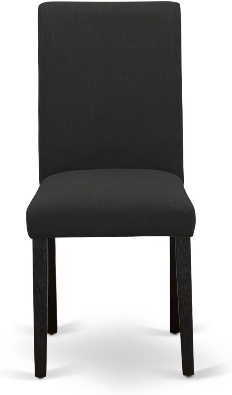 Black and Yellow Linen Upholstered Parsons Side Chair