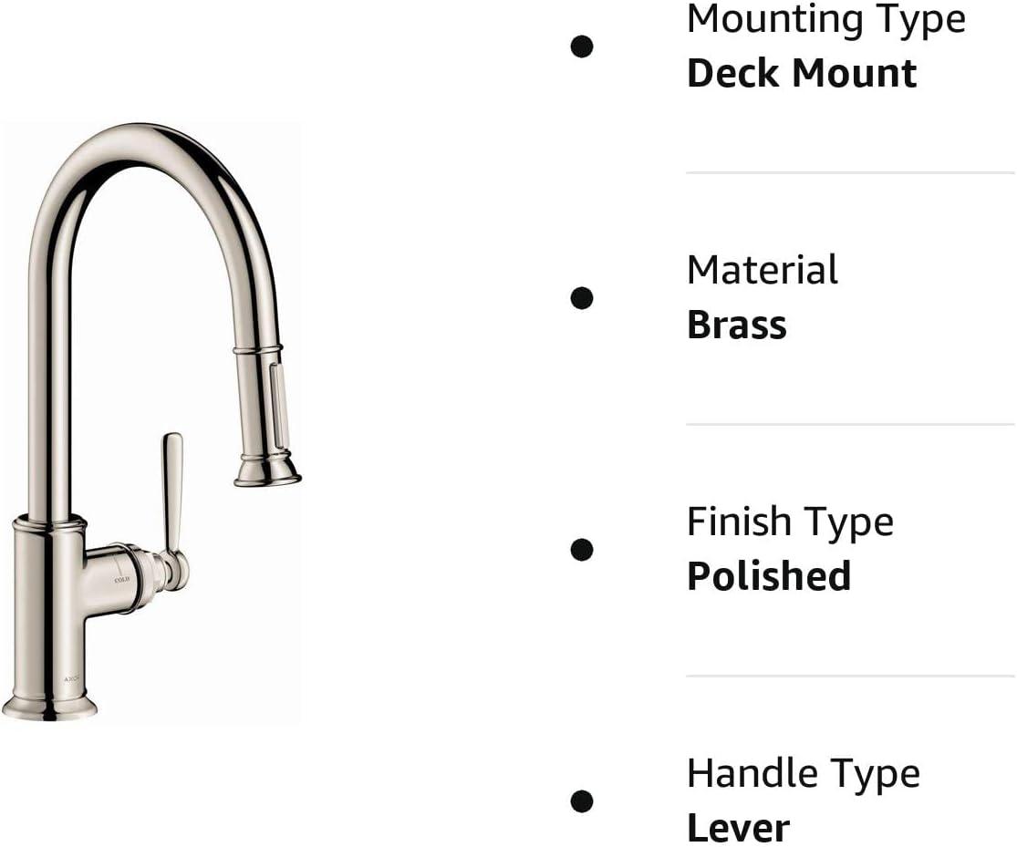 Classic Nickel Pull-Out Spray Kitchen Faucet with High Arc
