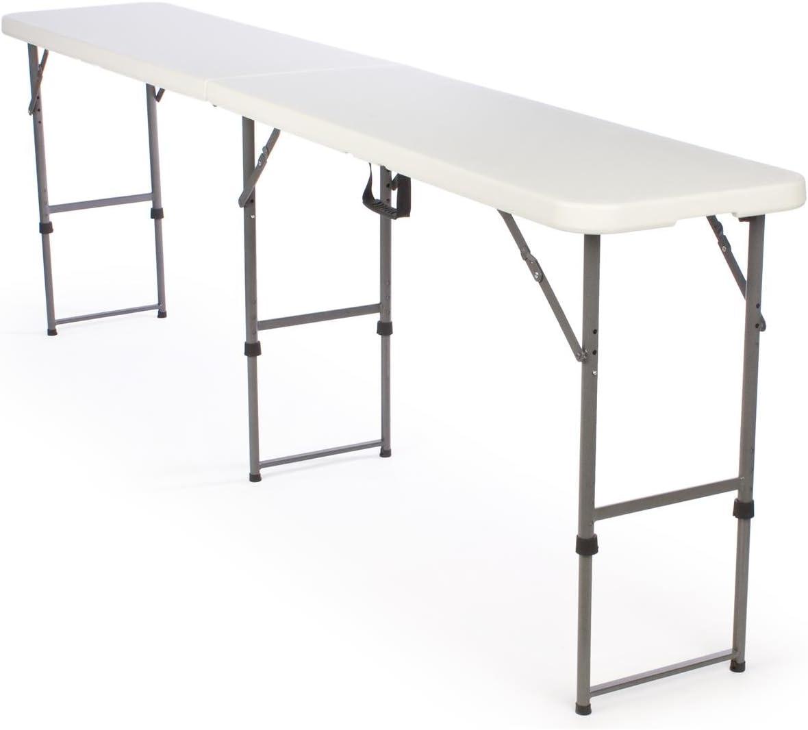 Adjustable-Height Folding Tables Are Portable and Can Be Adjusted to 3 Separate Heights (FOLDT104)