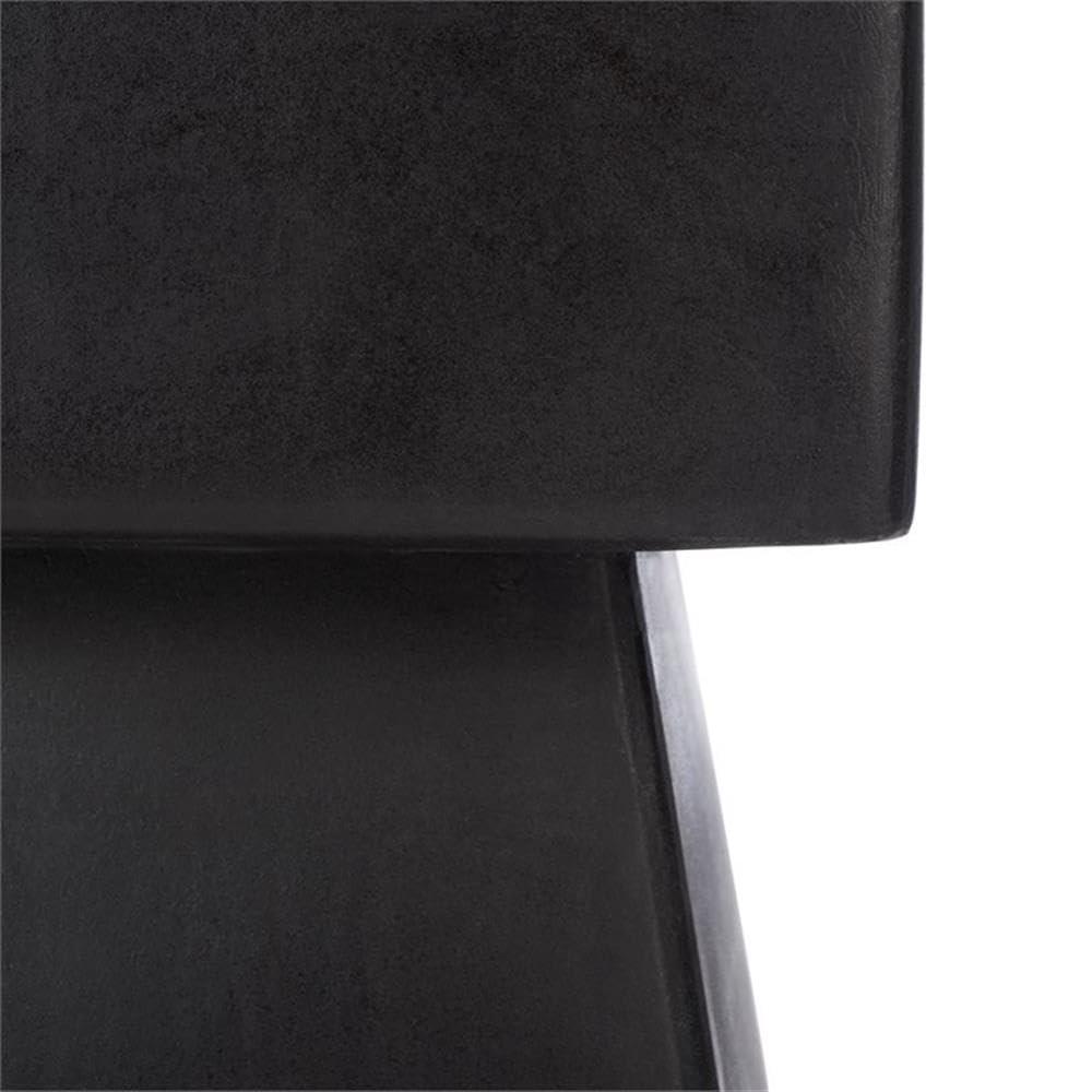 Zen Accent Stool - Indoor/Outdoor - VNN1000 - Black - Safavieh