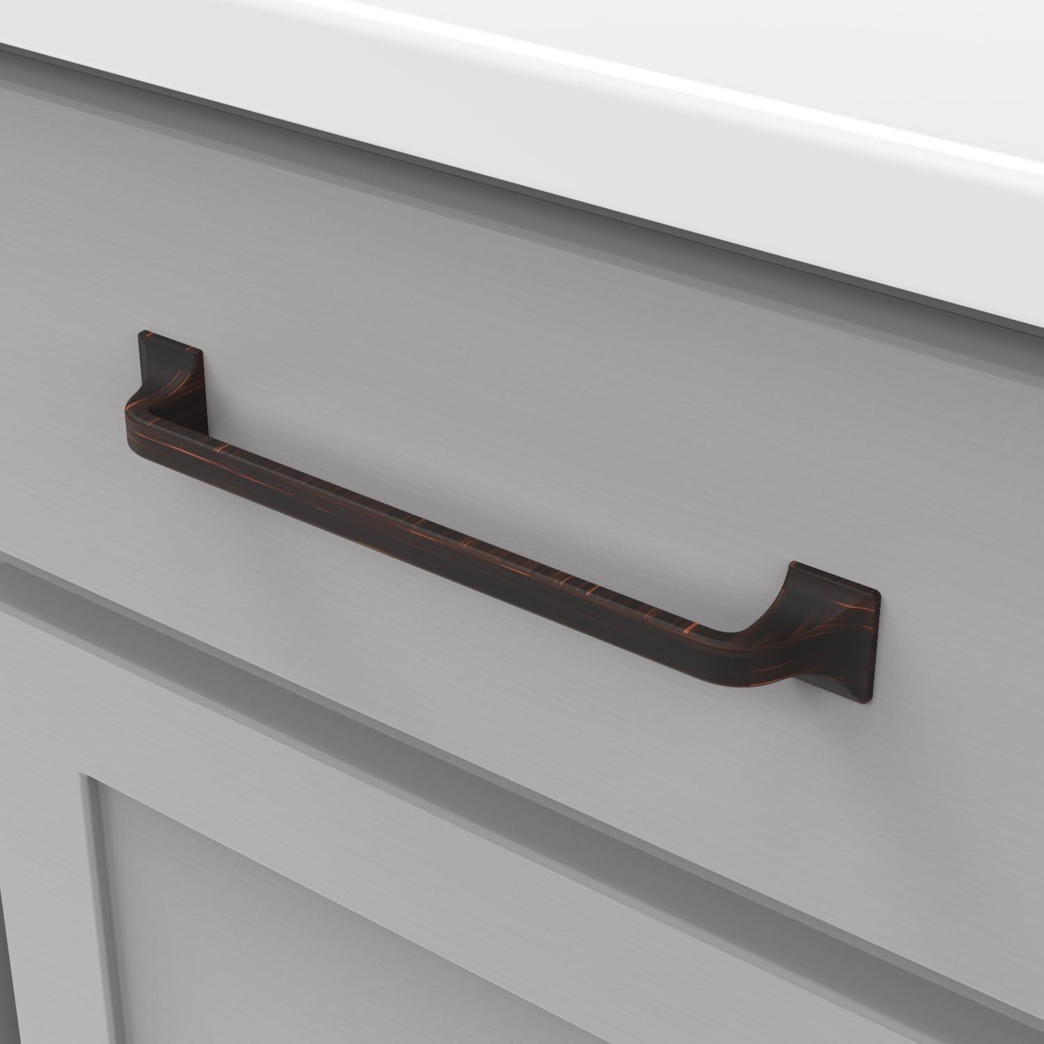 Forge Kitchen Cabinet Handles, Solid Core Drawer Pulls for Cabinet Doors, 7-9/16" (192mm)