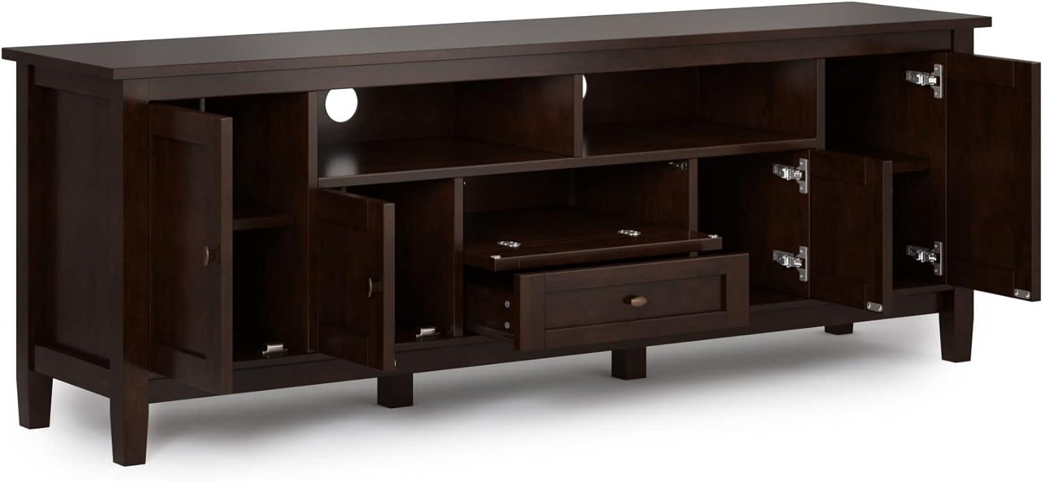 Simpli Home Warm Shaker 47"W Solid Wood TV Stand for TVs up to 55" with 2 Storage Cabinets and 2 Drawers