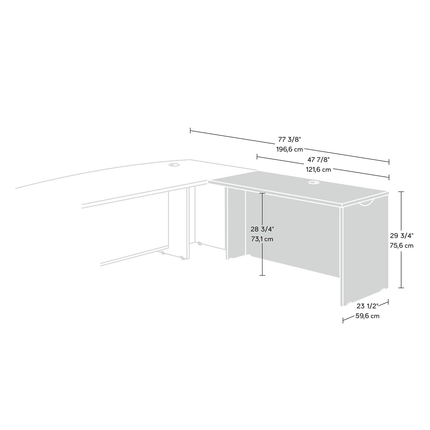 Sauder Via Executive Office Desk Return Classic Cherry