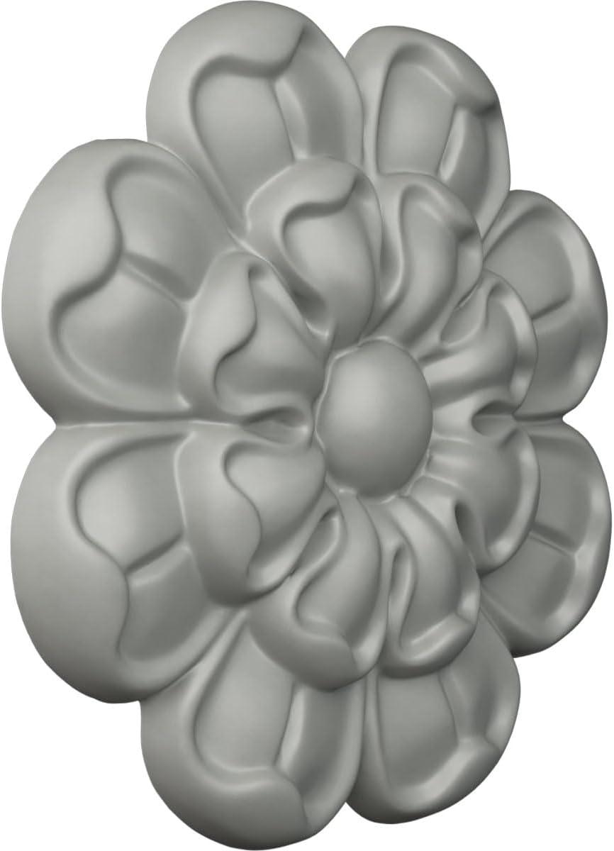 5-Inch Gray Primed Round Rosette Crown Molding