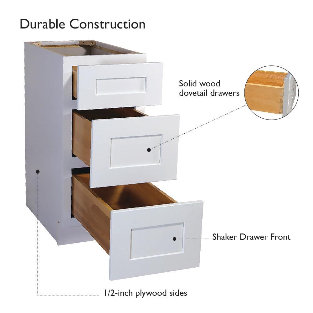 Design House Design House Brookings Unassembled Shaker Drawer Base Kitchen Cabinet