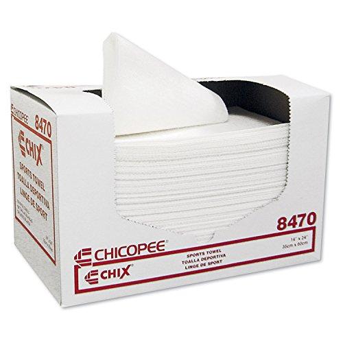 Chix Sports Towels, 14 x 24, White, 100 Towels/Pack, 6 Packs/Carton