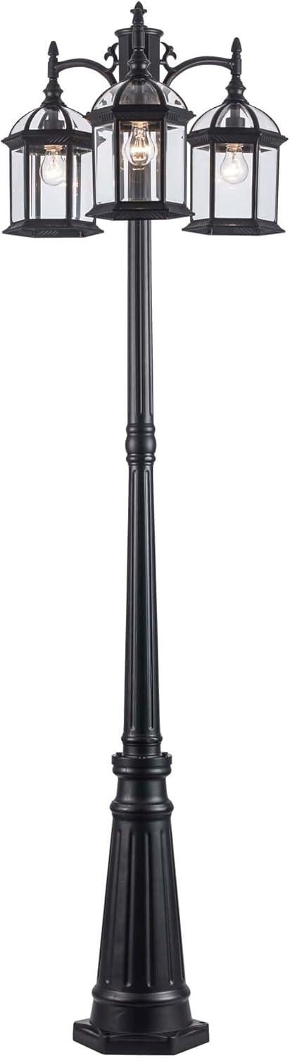Trans Globe Lighting 4189 3 Light Outdoor Post Lantern - Black