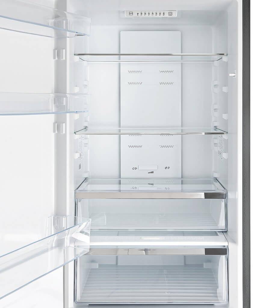 Guardia 46.8-Inch Side-by-Side Bottom Freezer Refrigerator Stainless Steel, 21.6 cu.ft.