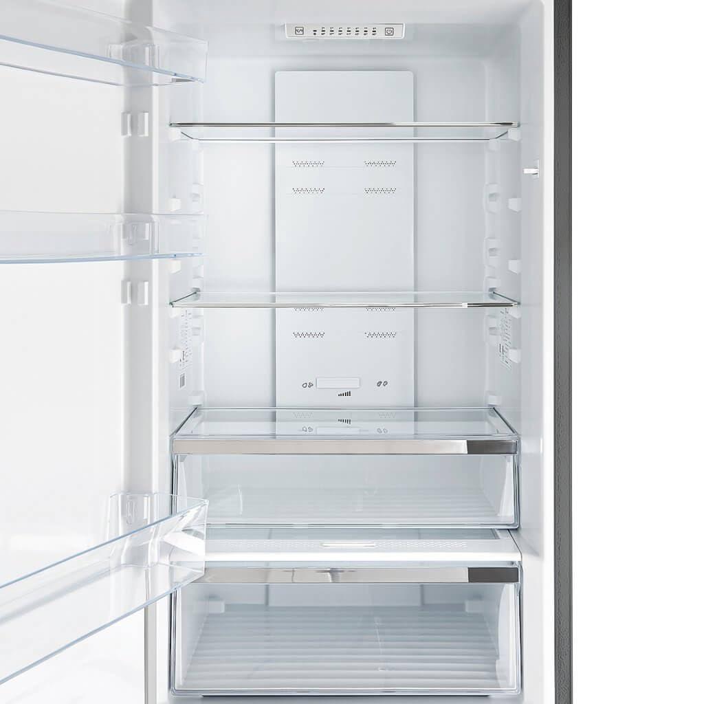 Guardia 46.8-Inch Side-by-Side Bottom Freezer Refrigerator Stainless Steel, 21.6 cu.ft.