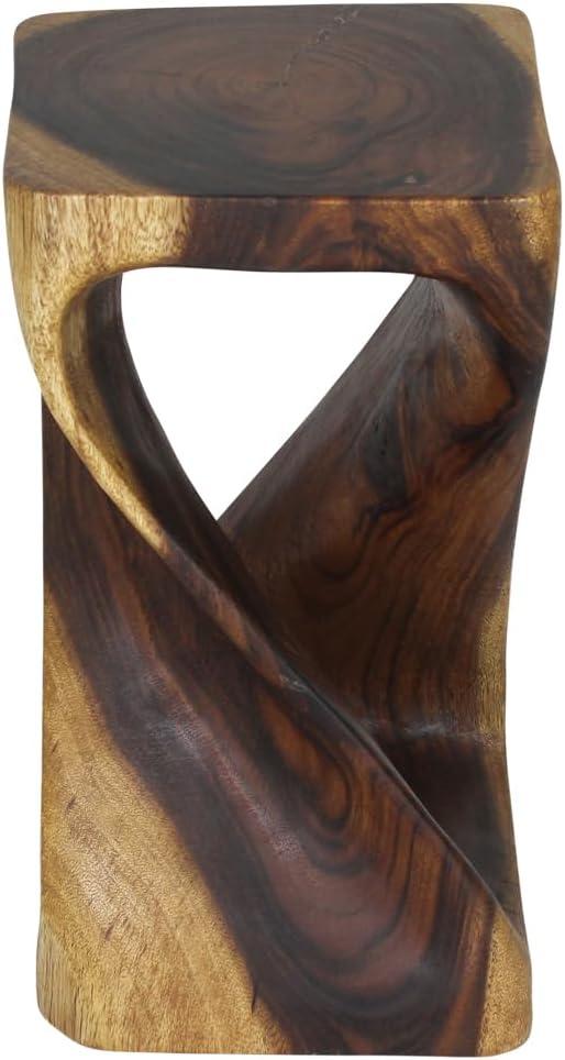Haussmann ® Original Wood Twist Stool 10 X 10 X 16 In High Walnut Oil - 10" x 10" x 16"