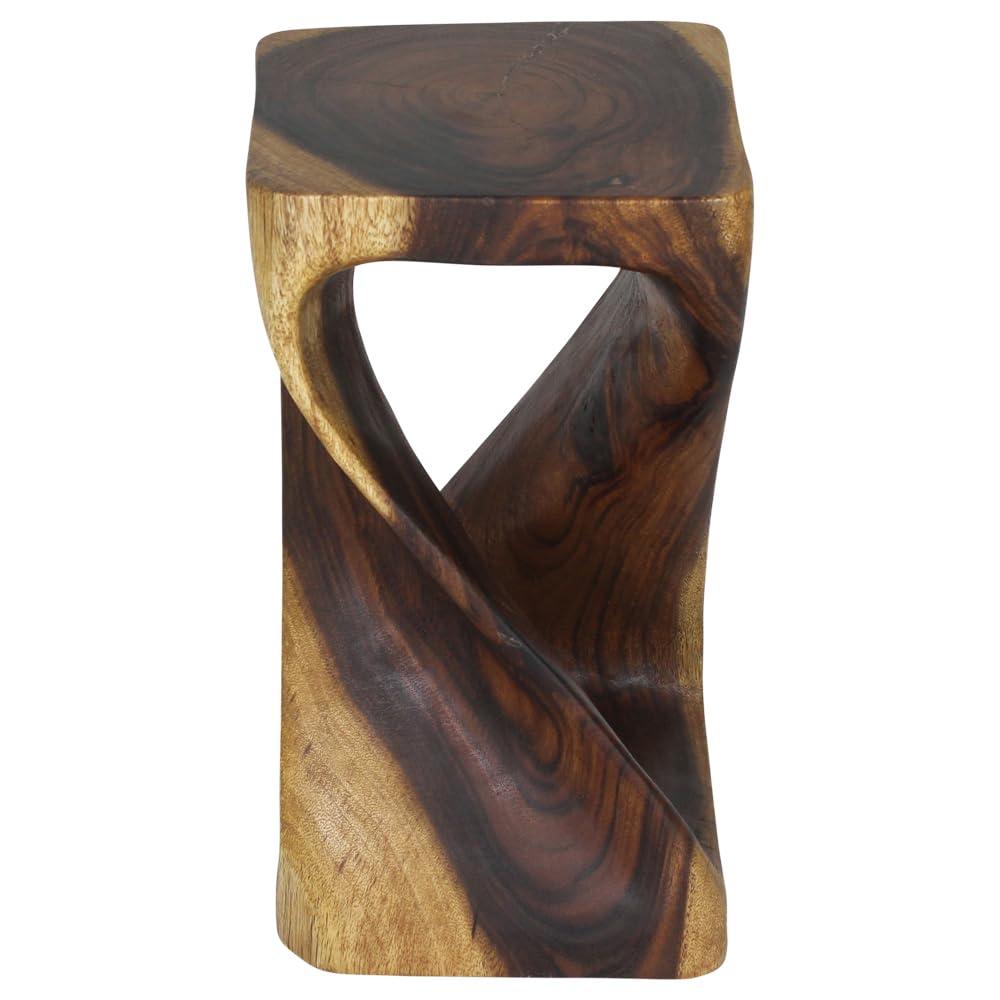 Haussmann ® Original Wood Twist Stool 10 X 10 X 16 In High Walnut Oil - 10" x 10" x 16"