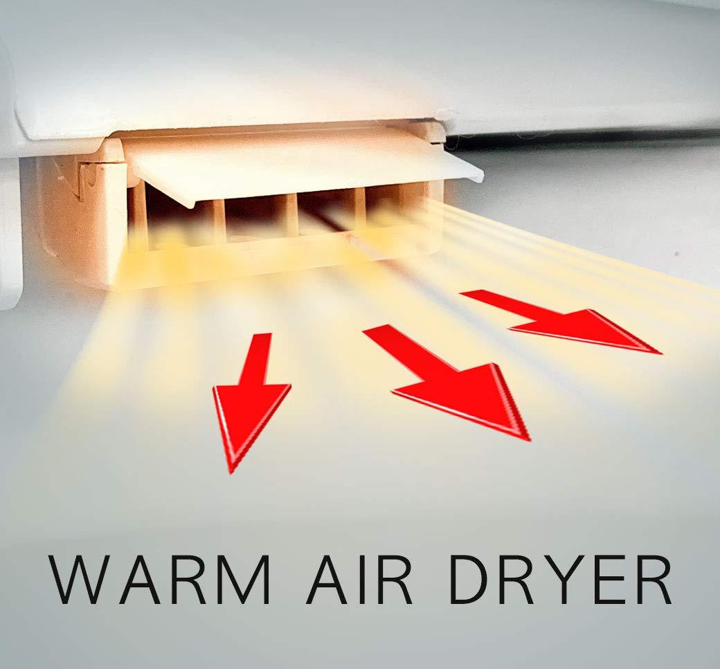 Ivyel GL-3 Smart Electric Bidet for Toilet Seat,Fits Round Toilets,Stainless Steel Self Cleaning Nozzle,Heated bidet Toilet Seat with Warm Water,Air Dryer,Intensive Wash