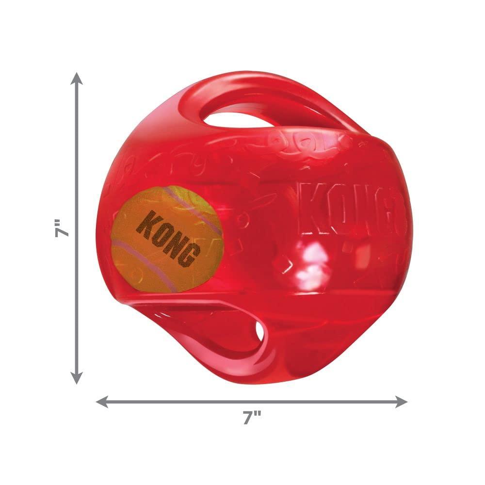 KONG® Jumbler Ball Dog Toy - Interactive 2-in-1 Ball with Squeaker (Color Varies)