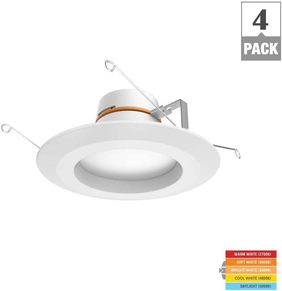 White Metal 5/6 Inch LED Recessed Trim with Adjustable Color Temperature