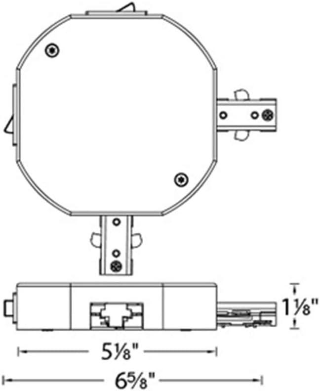 WAC Lighting THL-LEFT-2-10A-BN H Left L-Connector Current Limiter with Switch Track Accessory