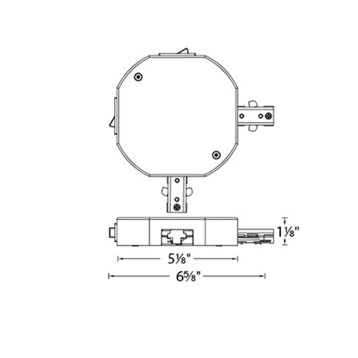 WAC Lighting THL-LEFT-2-10A-BN H Left L-Connector Current Limiter with Switch Track Accessory