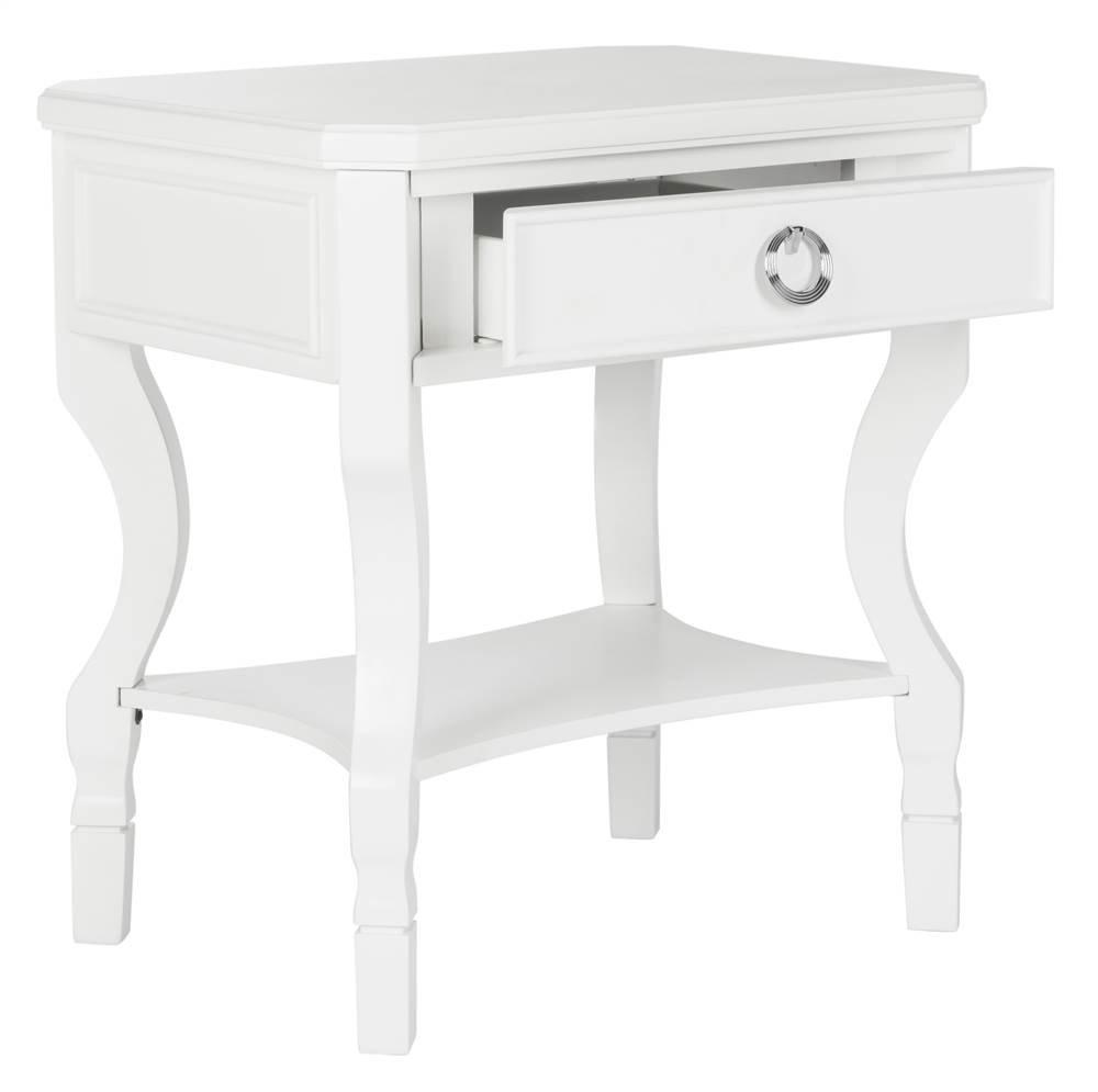 Alaia 1 Drawer Night Stand - White - Safavieh