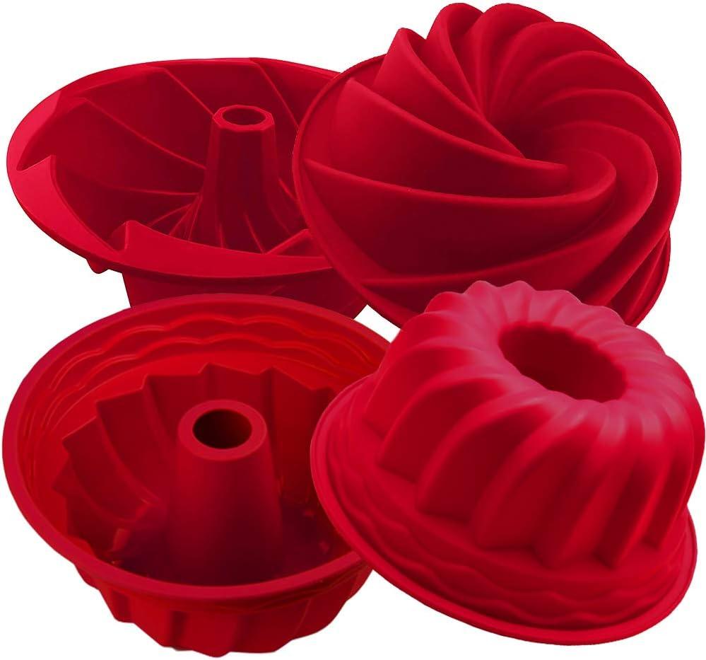 Silicone Fluted Pan Cake Nonstick Jello Molds Tube - Baking Cake, Jello, Gelatin, Bread - Para Gela