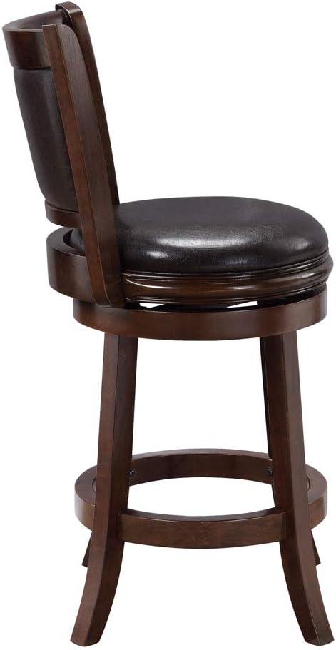 24" Augusta Swivel Counter Height Barstool Hardwood - Boraam