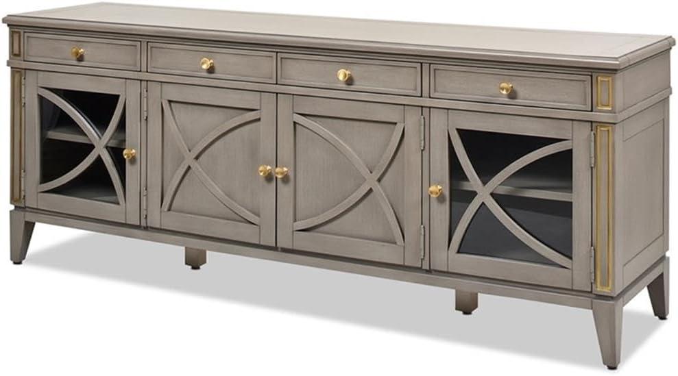 Jennifer Taylor Home Dauphin 71" TV Stand Display Console Table Grey Cashmere