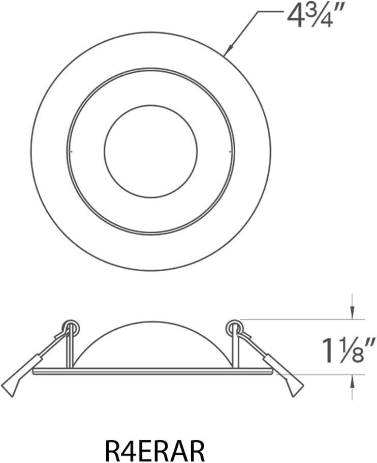 Lotos 4.75'' Selectable Color Temperature Dimmable Air-Tight IC Rated LED Canless Recessed Lighting Kit