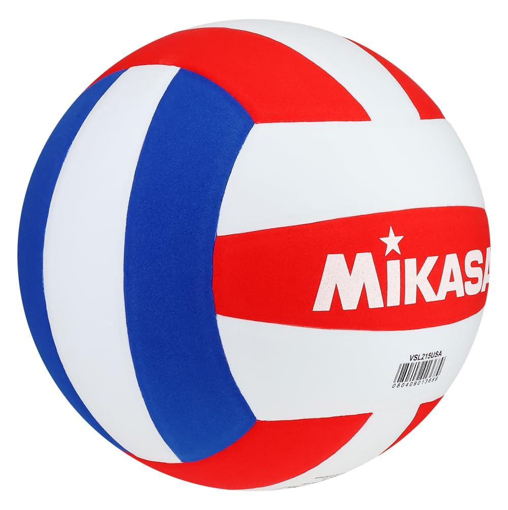 Mikasa VSL215 Competitive Class Volleyball, Size 5, Red/White/Blue