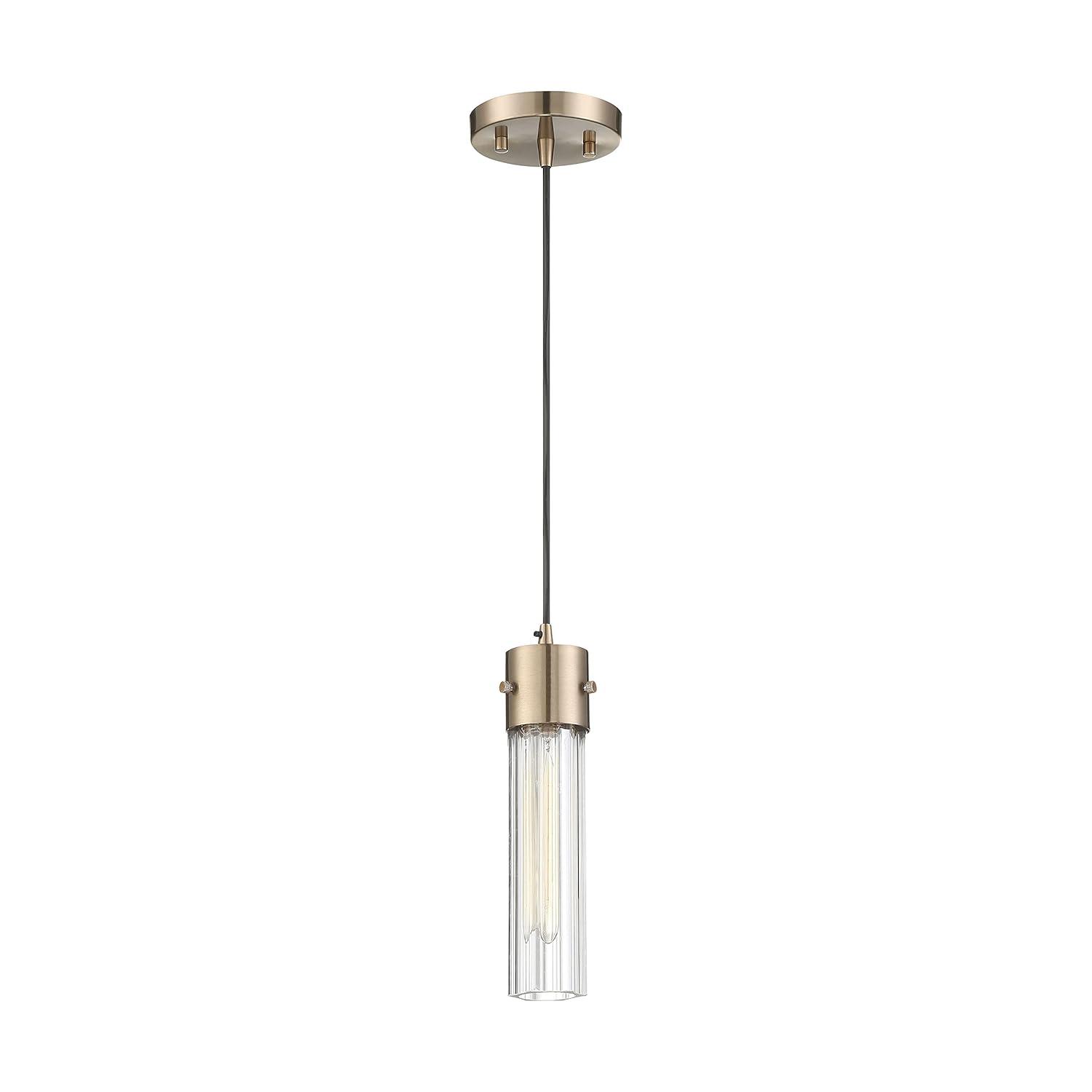 Nuvo Lighting 60/6612 Eaves 5" Wide Mini Pendant - Copper Brushed Brass / Matte Black