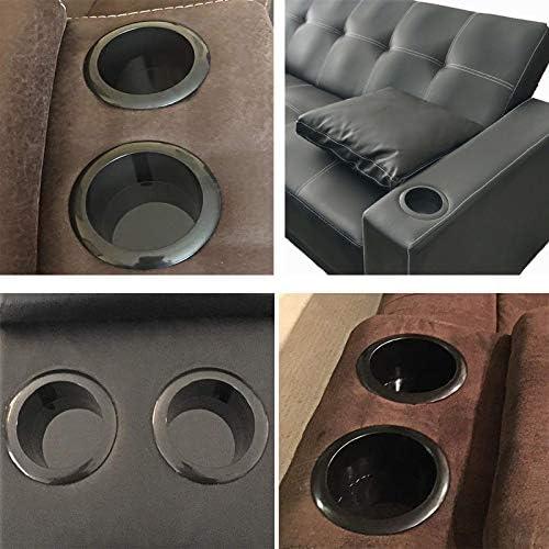 Black Plastic Drop-In Cup Holder Insert for Sofa, Boat, RV, and Car