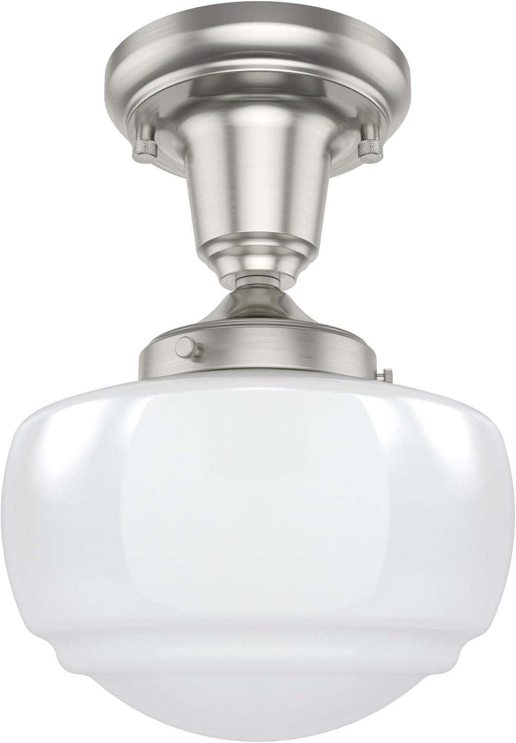 Saddle Creek 1 - Light Single Schoolhouse Pendant with Glass