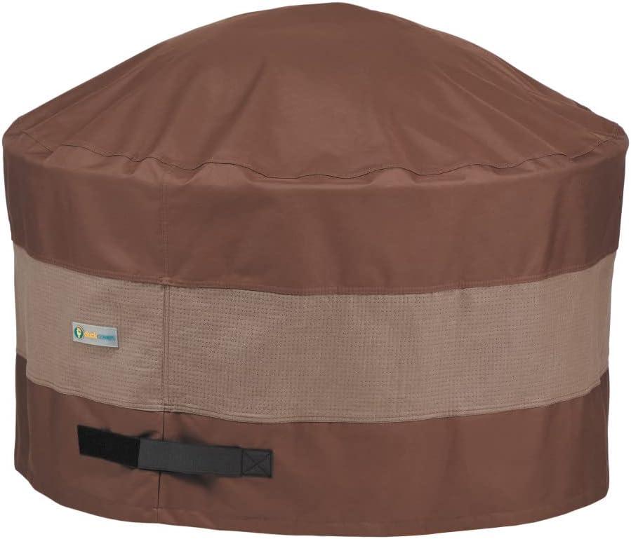 Classic Accessories  44 in. Dia. Ultimate Round Fire Pit with Duck Covers, Mocha Cappuccino