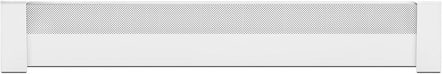 Baseboarders Baseboarders Basic Galvanized Steel Easy Slip-On Baseboard Heater Cover ONLY - White | ENDCAPS SOLD SEPARATELY