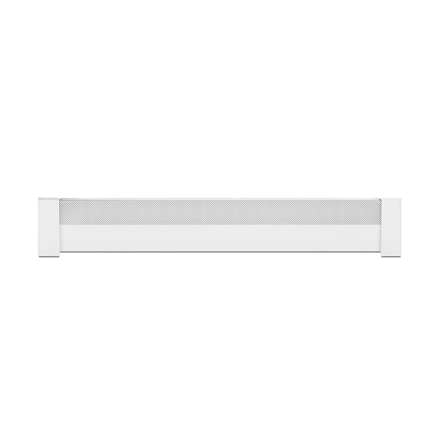 Baseboarders Baseboarders Basic Galvanized Steel Easy Slip-On Baseboard Heater Cover ONLY - White | ENDCAPS SOLD SEPARATELY