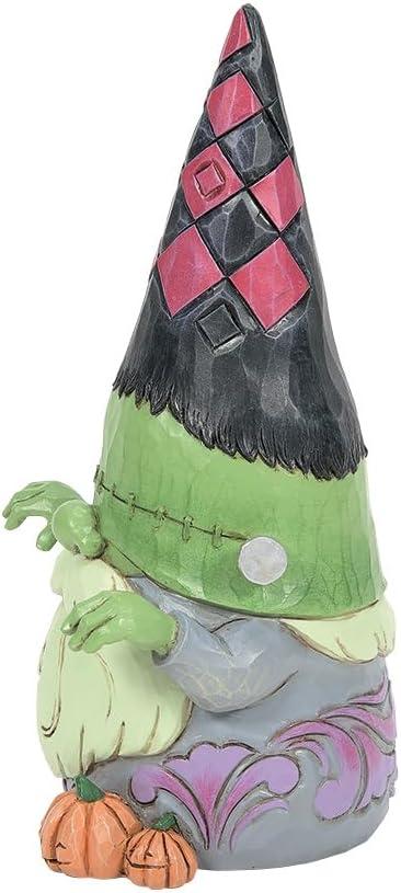 Jim Shore 6.5 Inch It's Not Easy Being Green Gnome Frankenstein Pumpkins Gnome Figurines