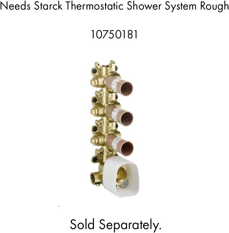 AXOR AXOR ShowerSolutions Thermostatic Module Trim 15" x 5" for 3 Functions 10751001