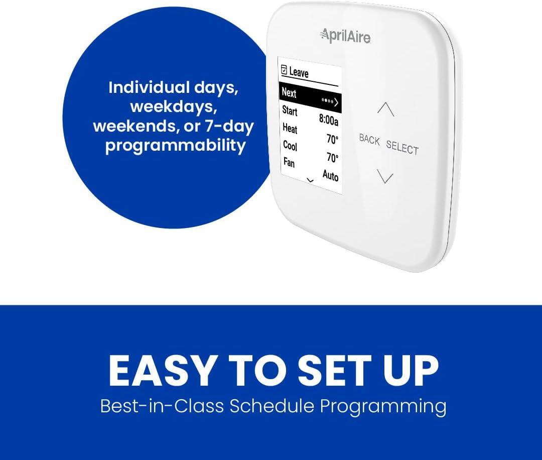 White Digital Programmable Universal Thermostat with LCD Display