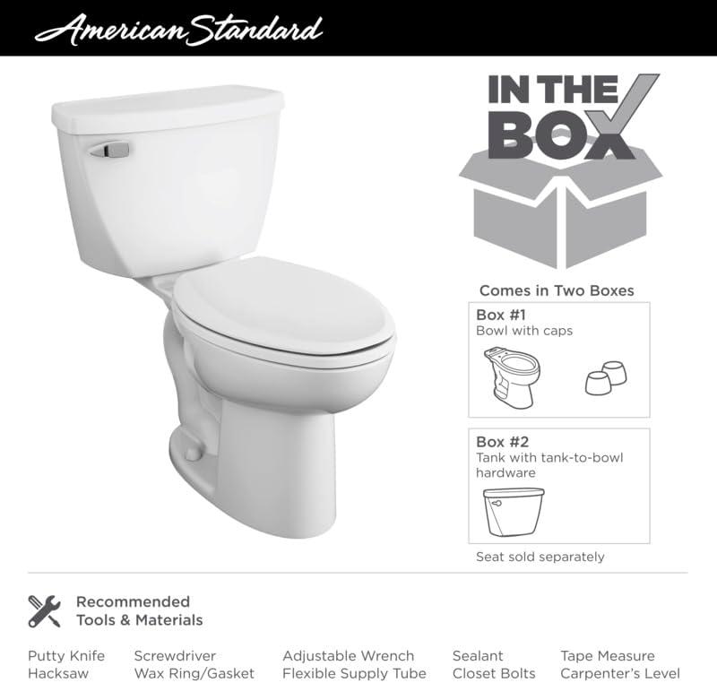 American Standard 2462.016.020 American Standard Cadet Two-Piece Pressure Assist Toilet Elongated